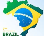 Creative Vector Abstract For Brazil Independence Day Background