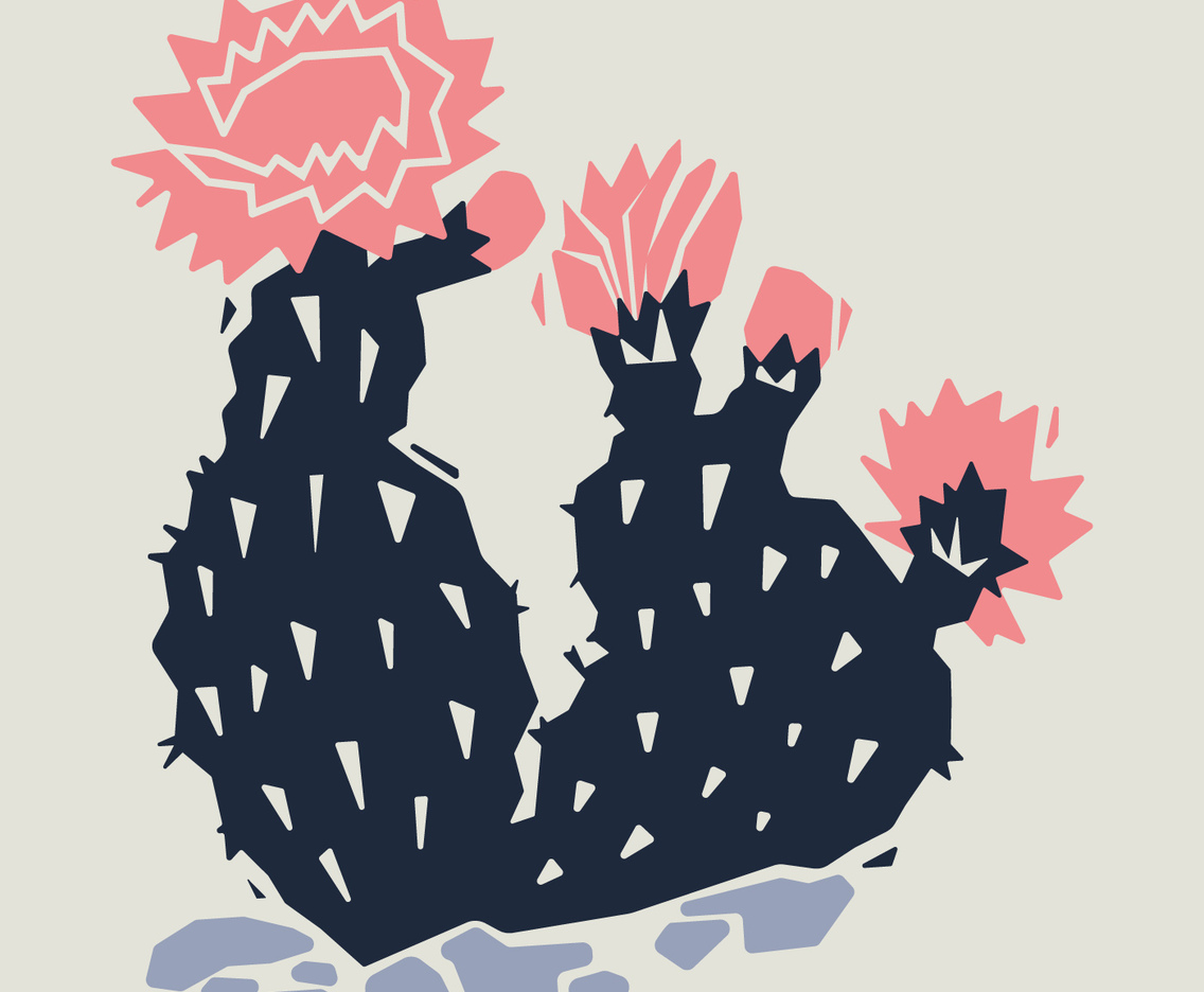 Cactus Linocut