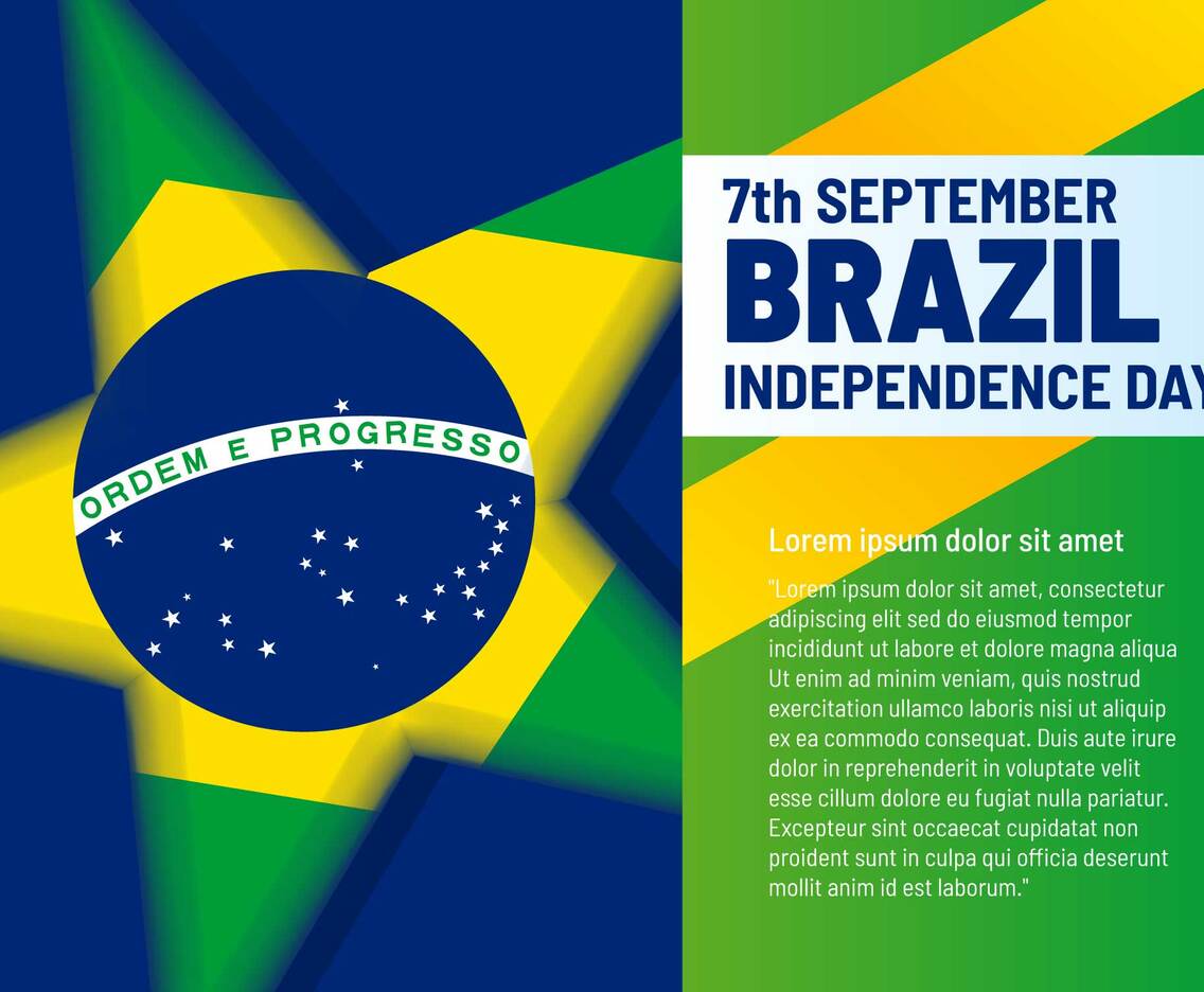 Unique Brazil Independence Day Elements Vectors
