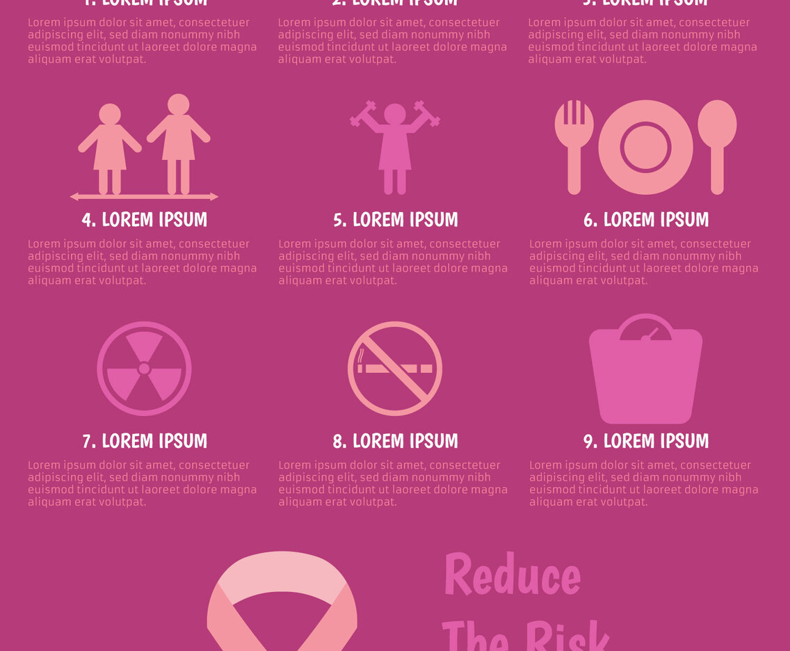 Cute Breast Cancer Awareness Infographic