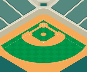 Baseball Park Illustration