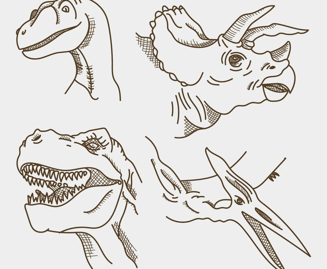 Realistic Dinosaur Faces
