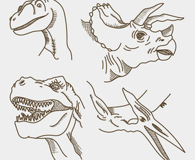 Realistic Dinosaur Faces