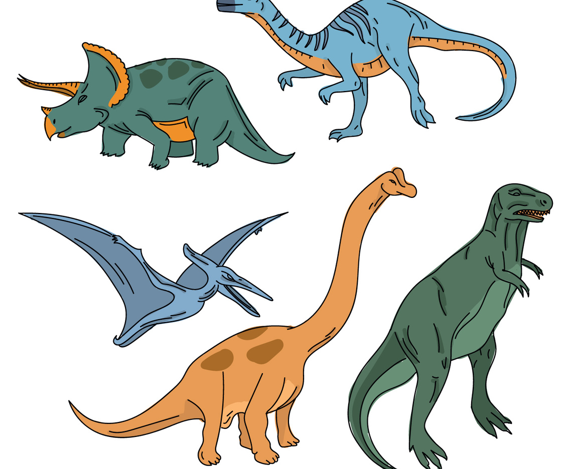 Colorful Realistic Dinosaurs