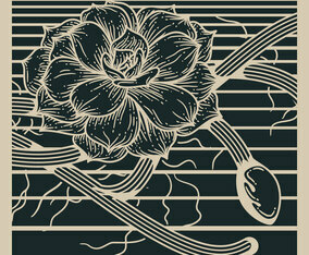 Desert Flower Linocut