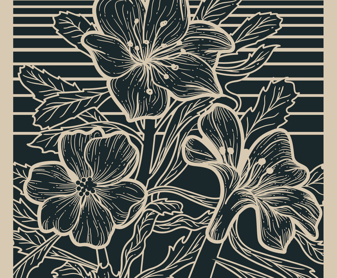 Desert Flower Linocut