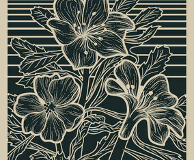 Desert Flower Linocut
