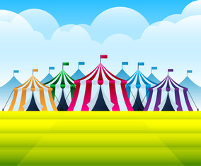 Circus Tent At A County Fair Illustration