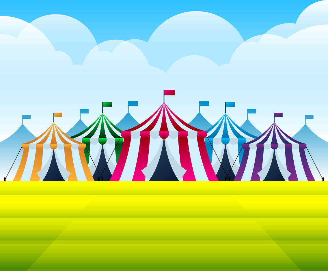 Circus Tent At A County Fair Illustration