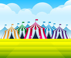 Circus Tent At A County Fair Illustration