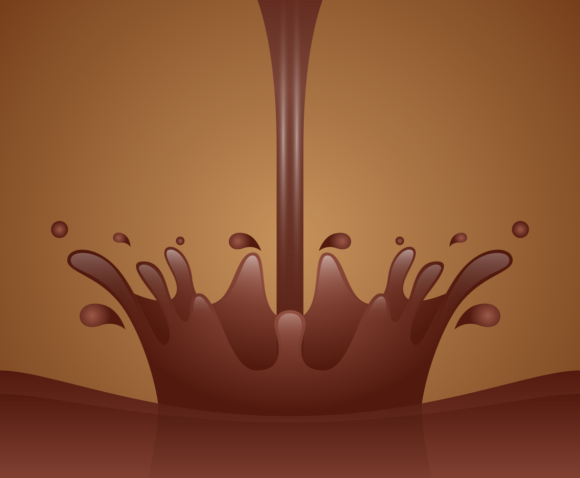 Hot Chocolate Splash Close-up On Dark Background