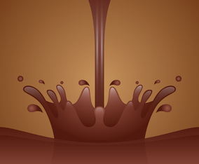 Hot Chocolate Splash Close-up On Dark Background