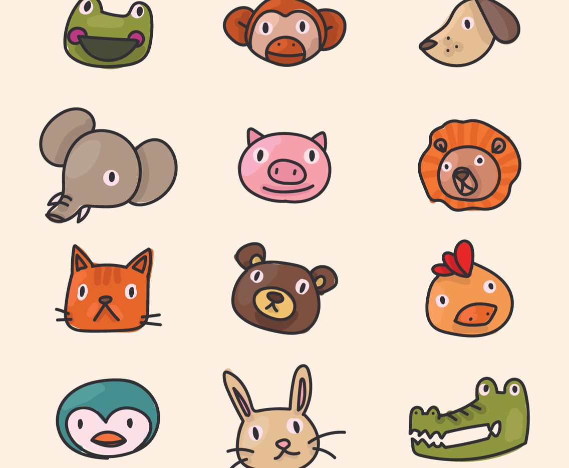 Animal Friends Faces