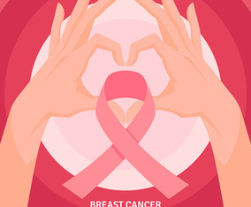 Breast Cancer Awareness Ribbon Illustration