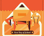 First Day of School Vector Design