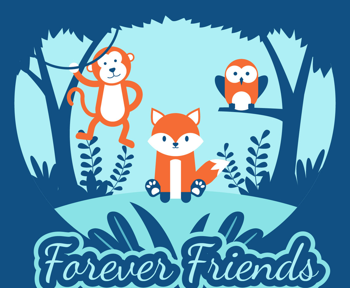 Forever Friends Animals Vector