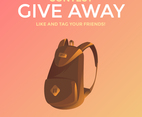 Bag Instagram Give Away Contest Template Vector