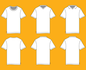 T-shirt vector front side and back side mock up template