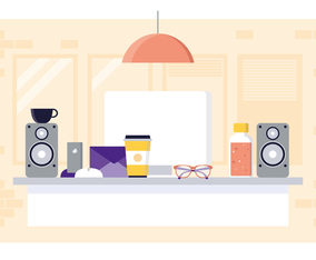 Vector Office Room Illustration