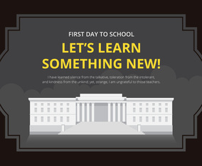 First Day Back To School Illustration for Kids or Student.