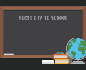 First Day Back To School Illustration for Kids or Student.