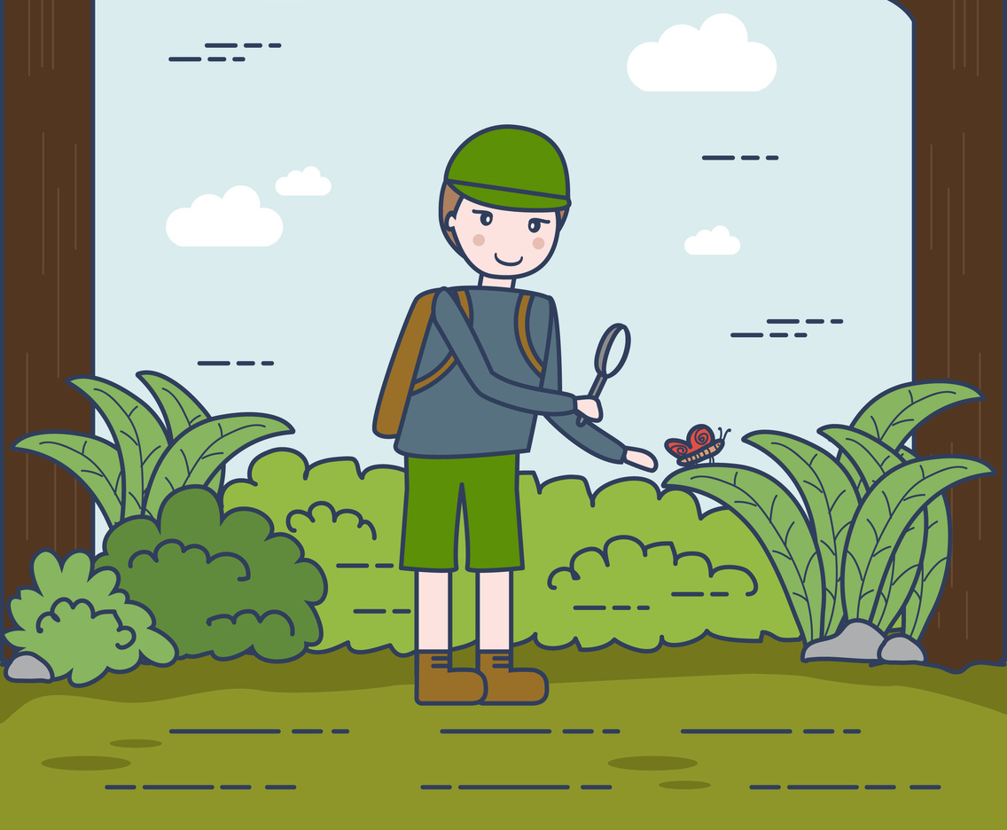 Little Nature Explorer Vector