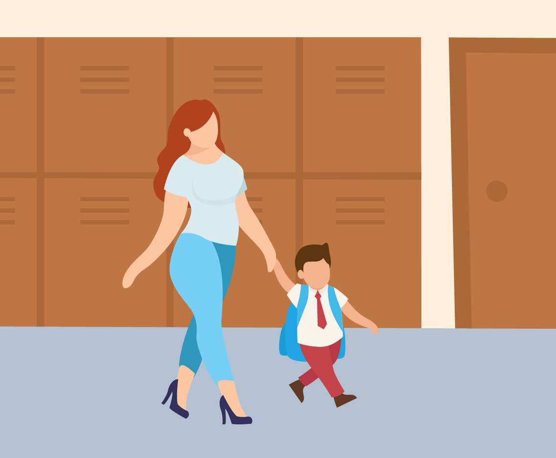 First Day of School Vector Illustration