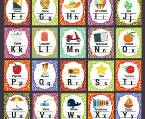 School Theme Alphabets Vector Pack
