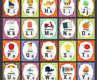 School Theme Alphabets Vector Pack