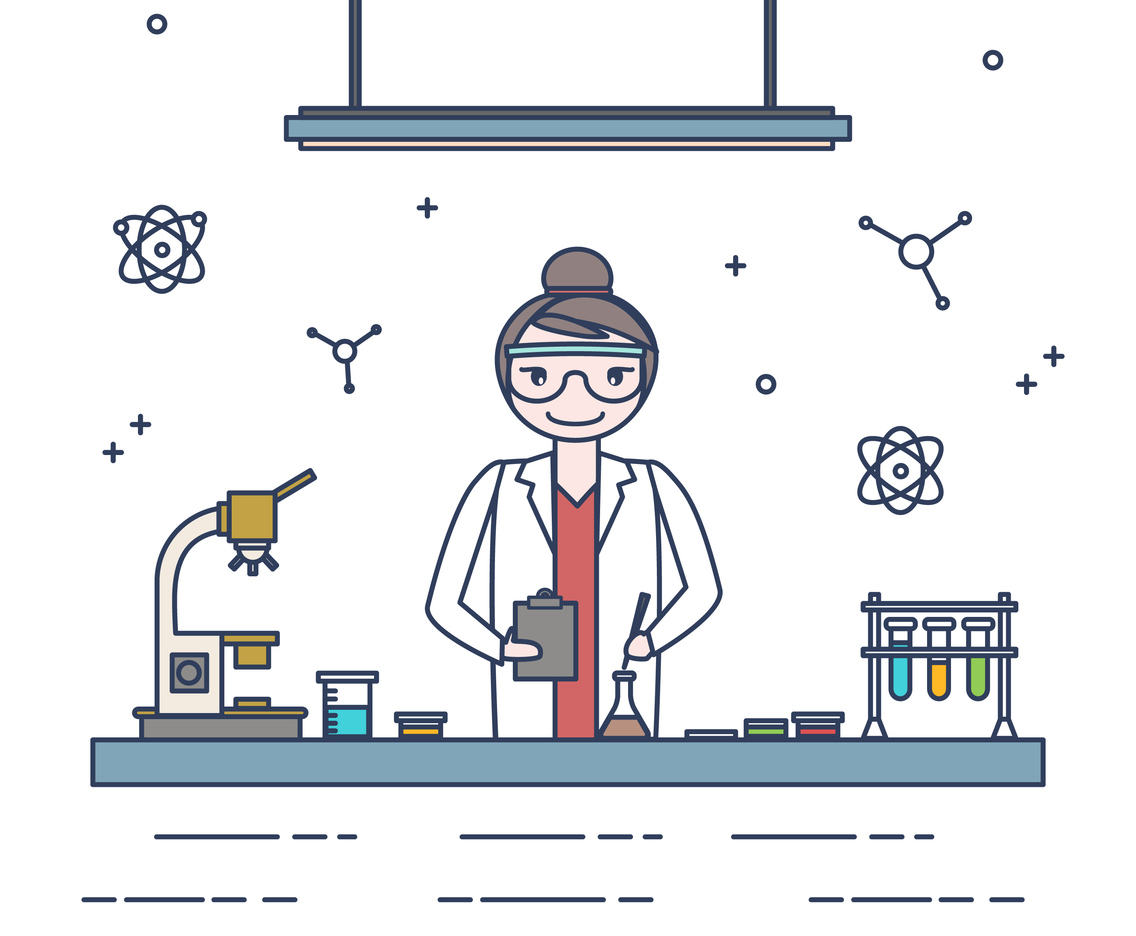 Female Scientist Vector