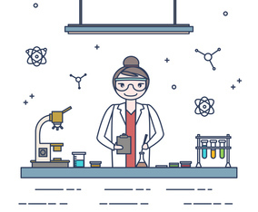 Female Scientist Vector