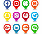 Social Media Pointer Icons