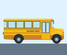 Free yellow bus - Vector Art