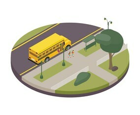 School Bus Isometric