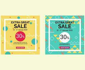 Instagram Sale Template Vector