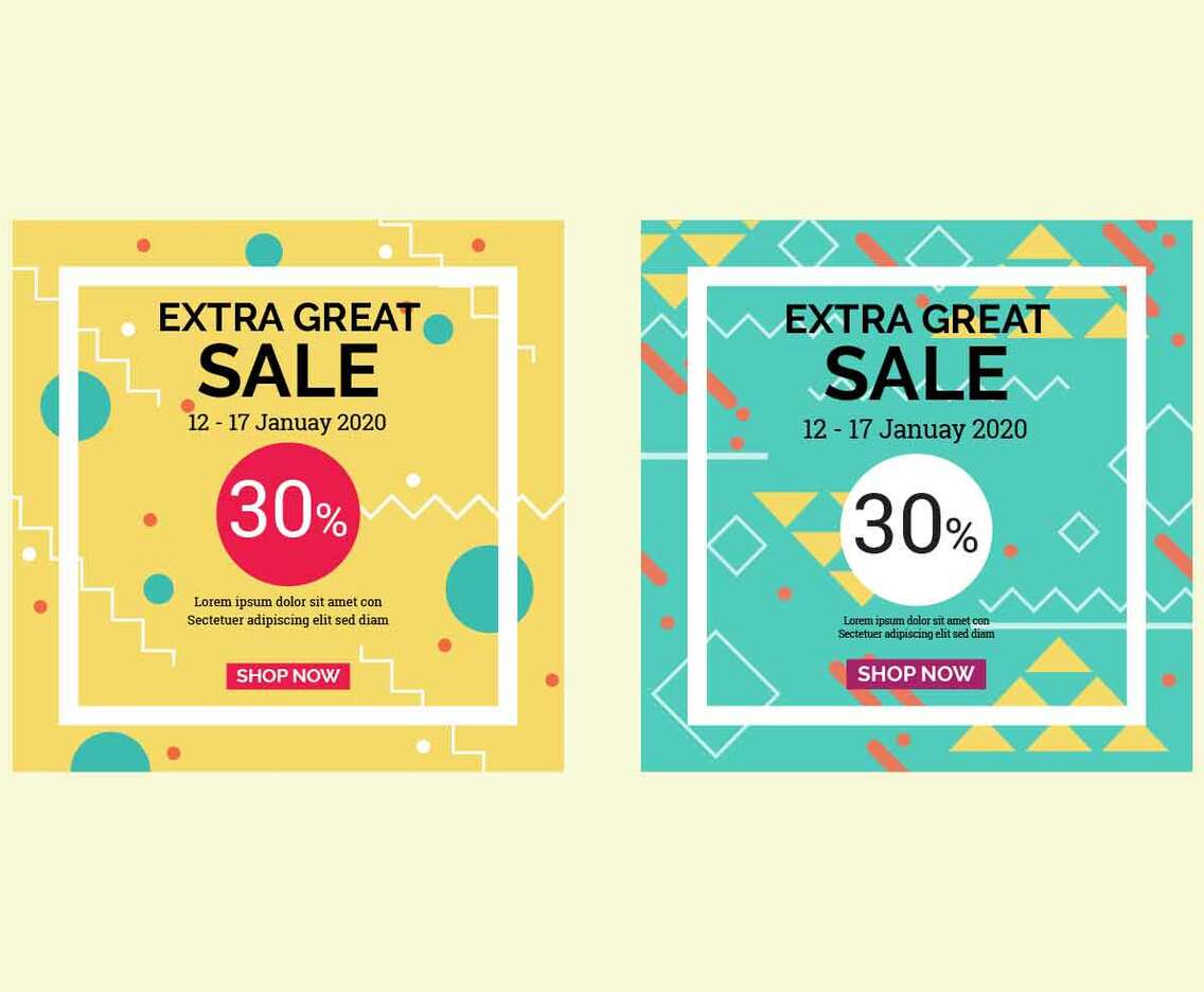 Instagram Sale Template Vector