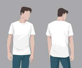 T Shirt Model Vector