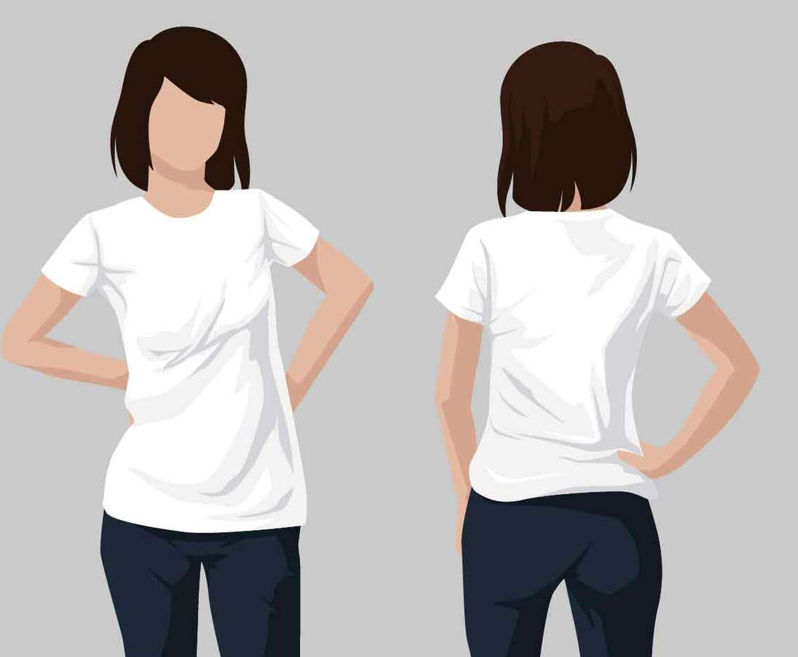 T Shirt Model Vector