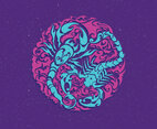 Circle Scorpion Tattoo Vector