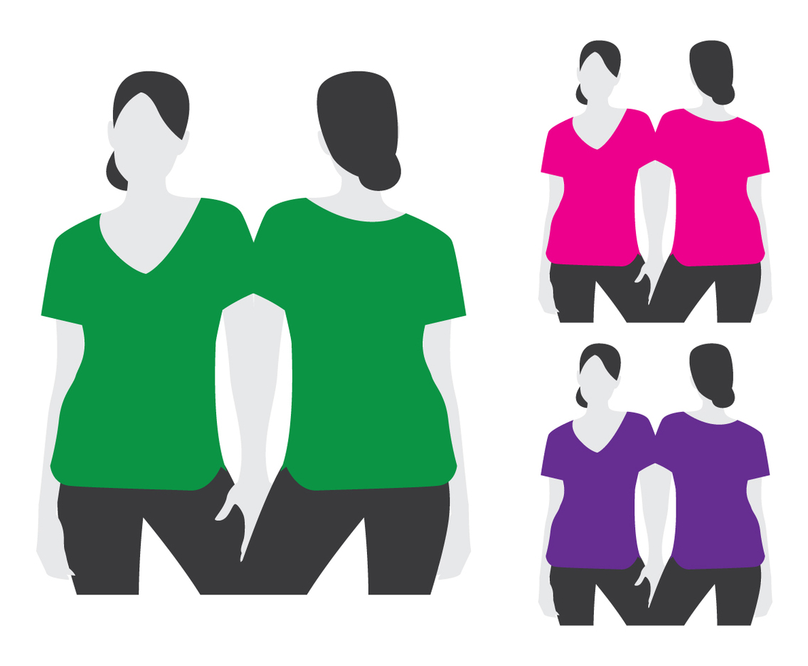 Slim Women Wearing T Shirt