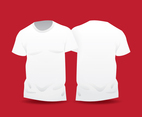 Realistic White Blank T Shirt Template