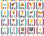 School Theme Alpahabets Vector Pack