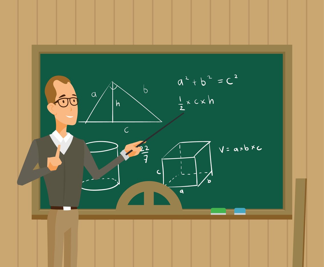 Math Teacher Vector
