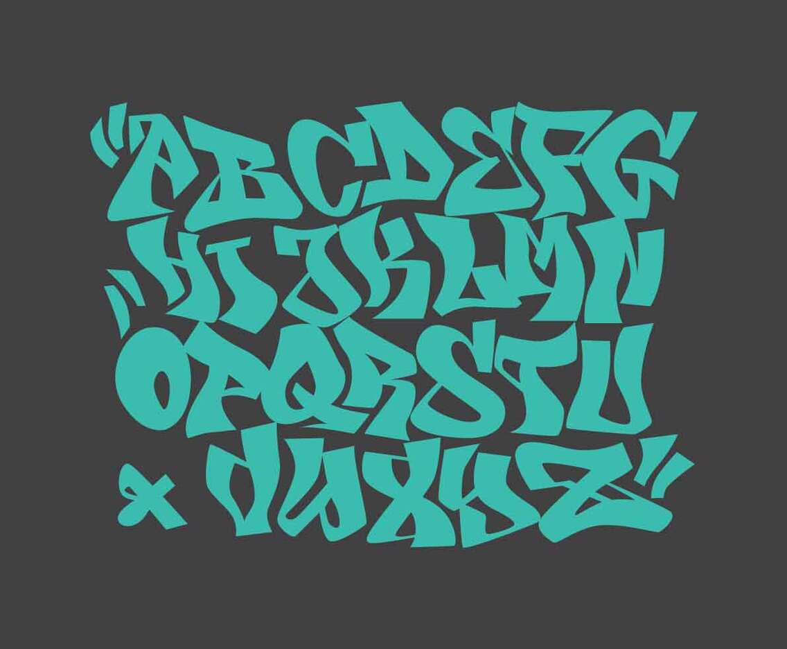 Graffiti Alphabet Vector Illustration