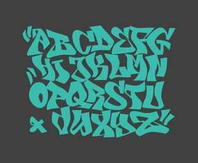 Graffiti Alphabet Vector Illustration