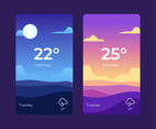 Weather App Screen Interface
