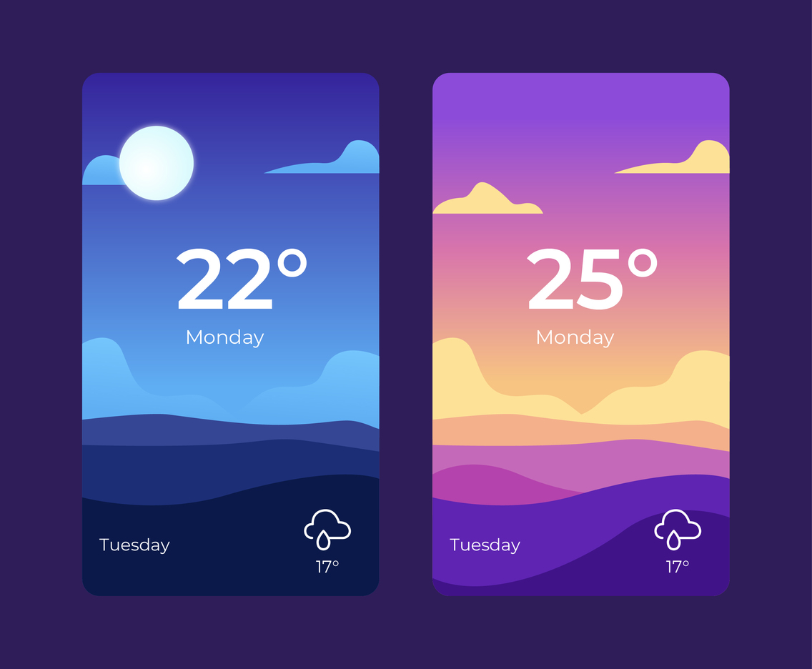 Weather App Screen Interface