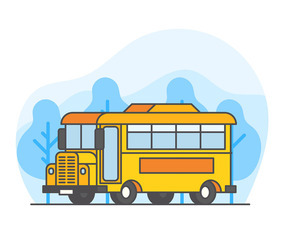 School Bus Illustration