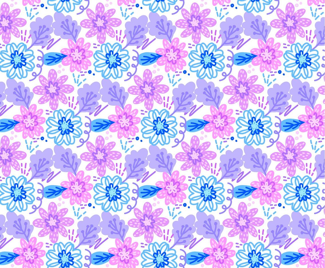 Vector Colorful Seamless Floral Pattern
