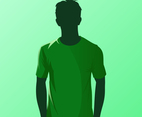Green T Shirt Model Vector